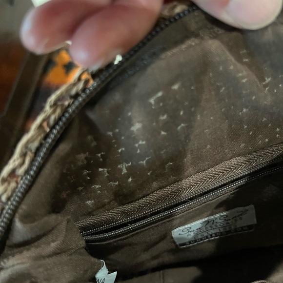 Brown raffia Shoulder Bag - Picture 5 of 9